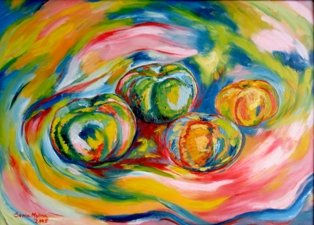 Mandarinas Oil Canvas Still Life Paintings