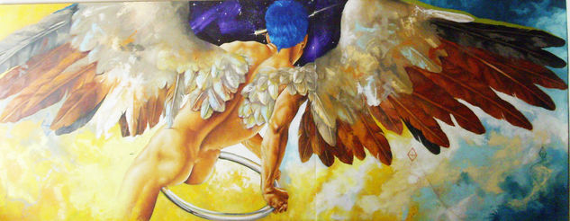 "LIBERARDOR DE ESTRELLAS" Oil Canvas Figure Painting