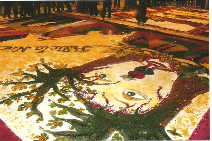 alfombra de flores...