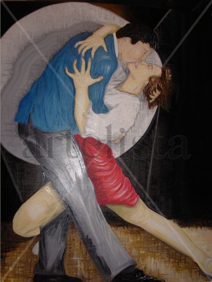 Final de Tango Oil Canvas Figure Painting