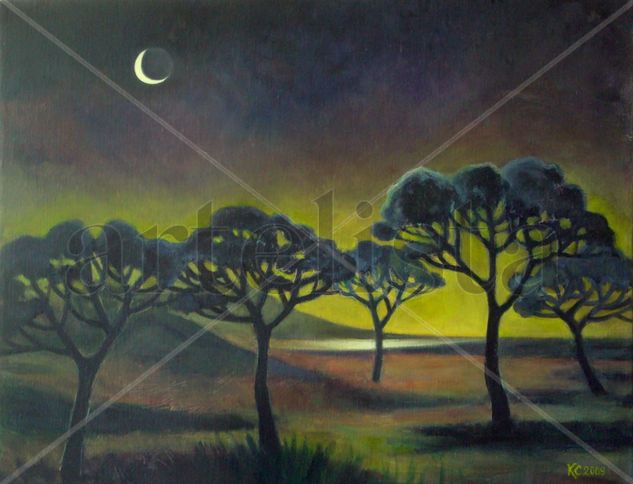 Night magic Oil Canvas Landscaping