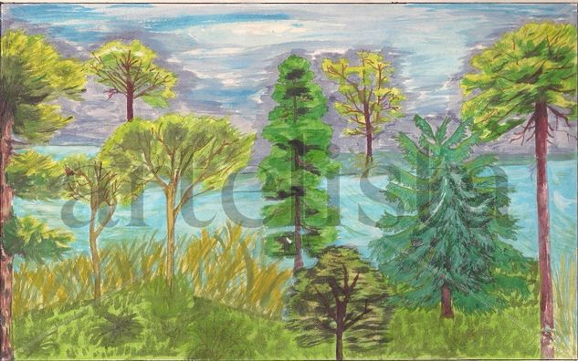 "Bosque " Oil Canvas Landscaping