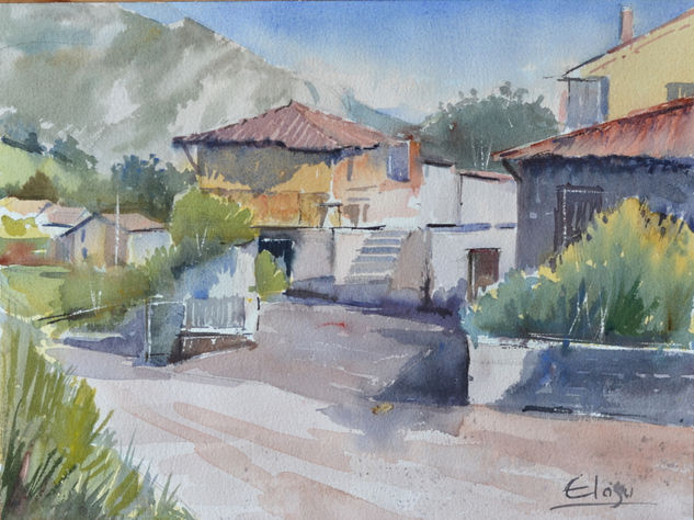 Hórreo asturiano Watercolour Paper Landscaping