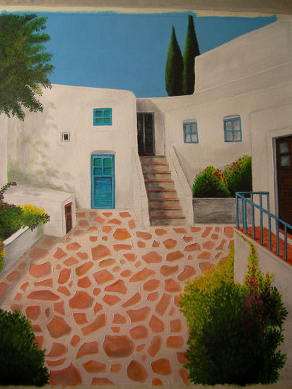 Casa de Ibiza Oil Canvas Landscaping