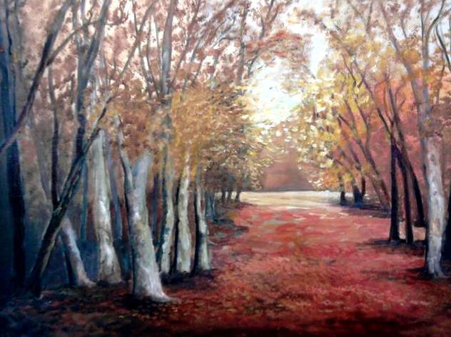 Caminando en el dorado otoño