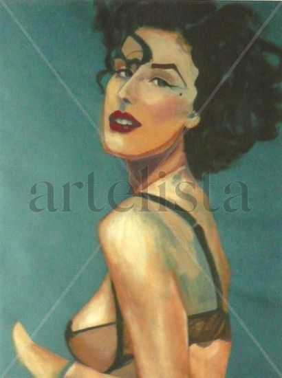 Dita, 2009 Gouache Paper Figure Painting