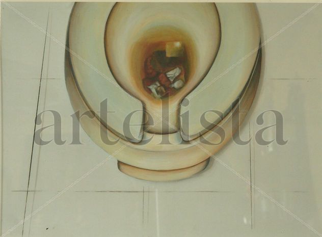 Toilet, (detalle del díptico "En el baño"), 2010