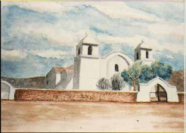 Iglesia de Casabindo. Watercolour Paper Landscaping