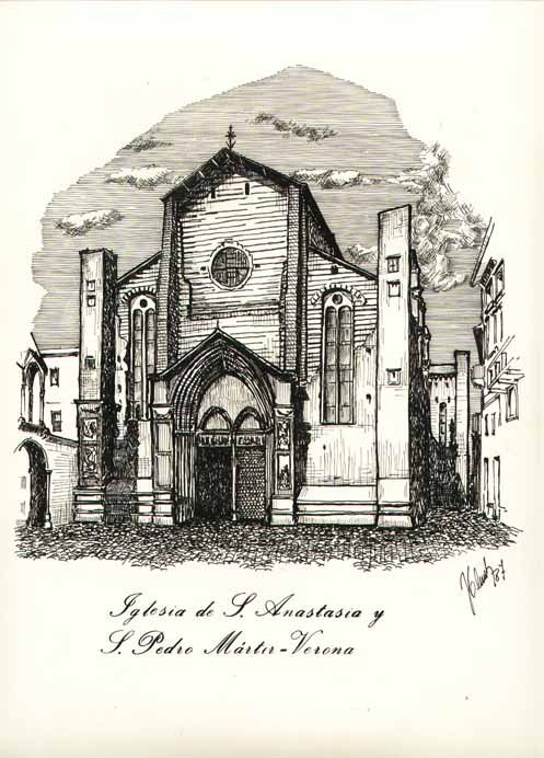 Iglesia de S. Anastasia y S. Pedro Mártir.Verona.