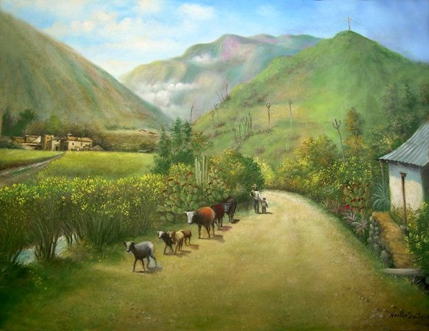 paisaje cusqueño Oil Canvas Landscaping