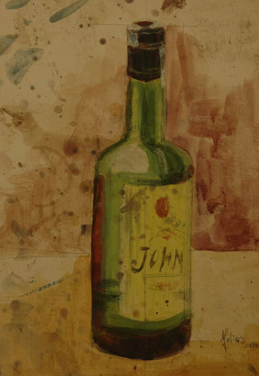 whisky barato boceto rapido Acrylic Others Still Life Paintings