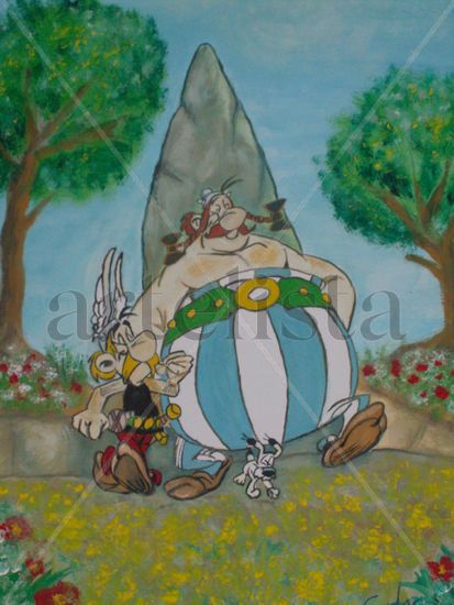 Asterix y Obelix Oil Canvas Others