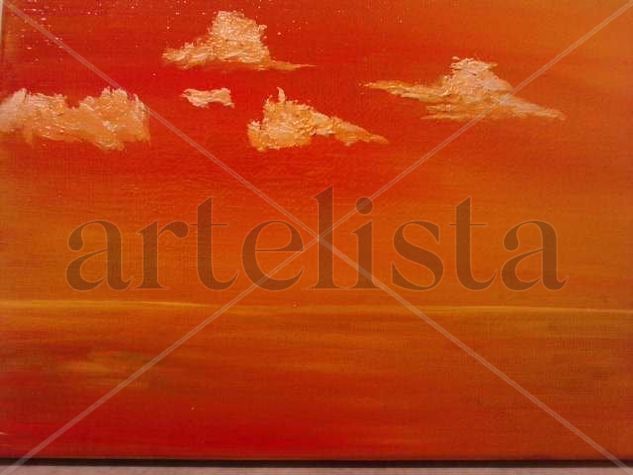 Atardecer Naranja Oil Canvas Landscaping