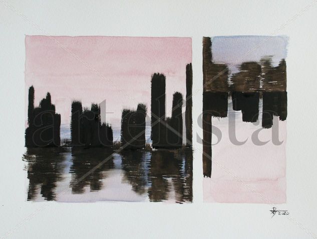 Skyline 1 Watercolour Card Landscaping