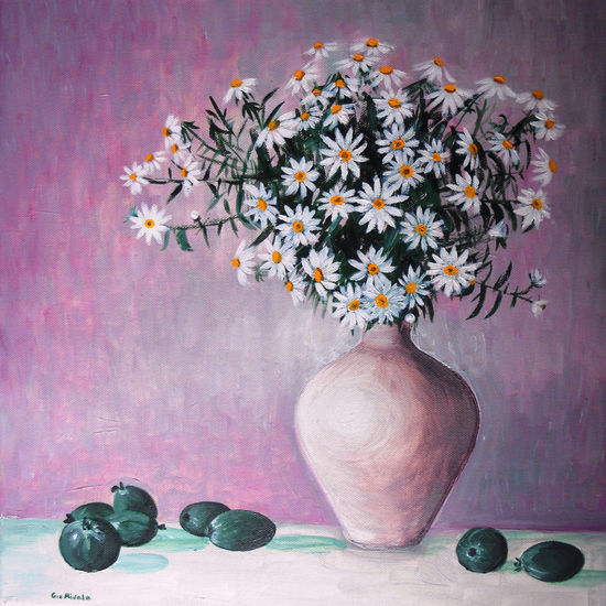 manzanillas Oil Canvas Floral Painting