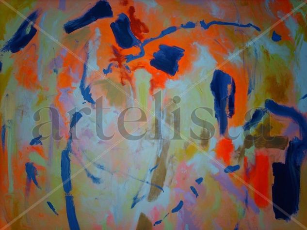 nuevo naranja Mixed media Canvas Others