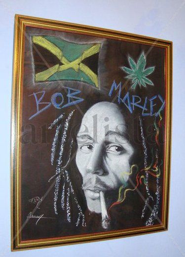 Bob marley Pastel Paper Portrait