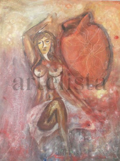 Mujer Acrylic Textile Nude Paintings