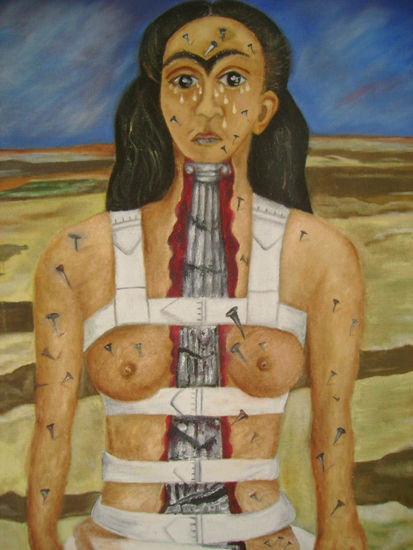 LA COLUMNA ROTA Oil Canvas Figure Painting