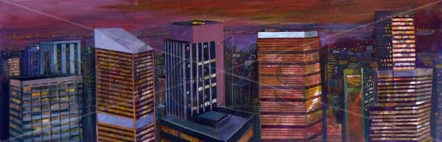 Paisaje urbano Noche Acrylic Panel Landscaping