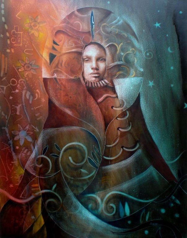 Virgen de noche de luna