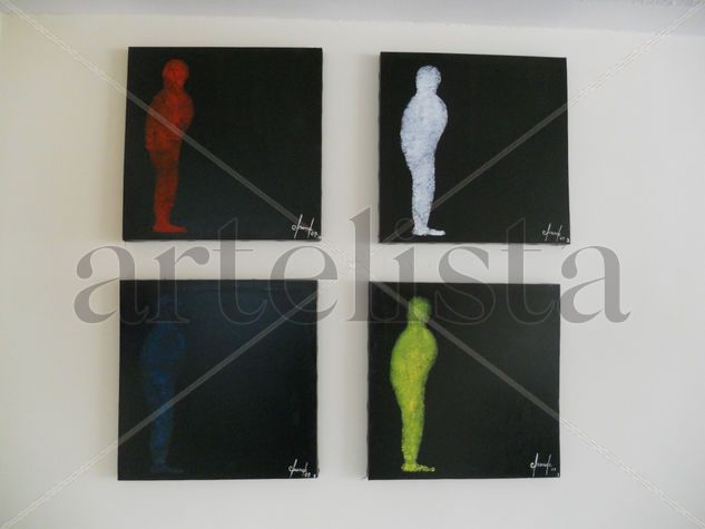 4 dimenciones del color Oil Canvas Figure Painting