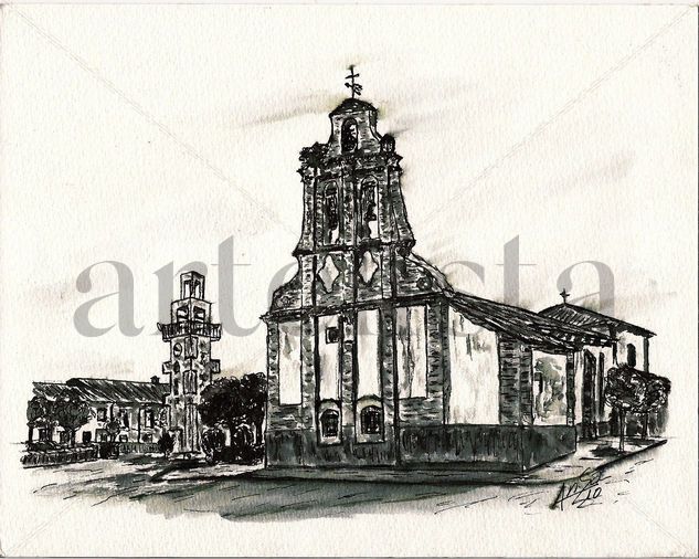 Iglesia Pajares De los Oteros (León) Tinta