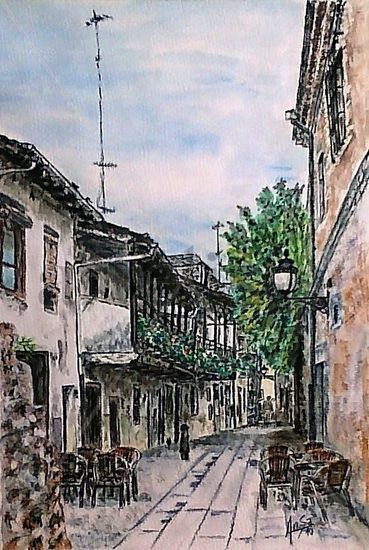 Callejón de Ponferrada Watercolour Paper Landscaping