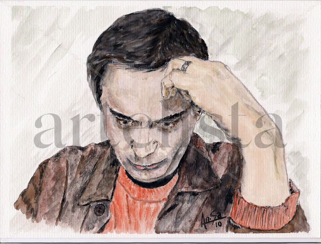 Autorretrato Watercolour Paper Portrait