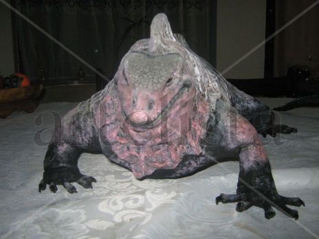 Escultura iguana...