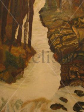 Corte de la falla Oil Canvas Landscaping