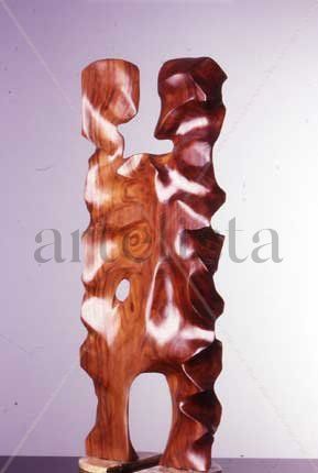 el beso Wood Abstract