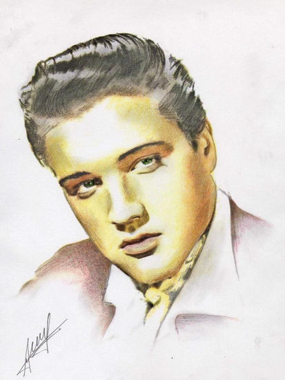 Elvis Aaron Presley Charcoal