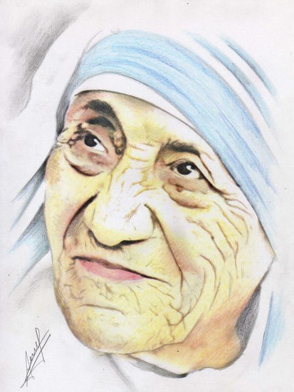 Madre Teresa de Calcuta Carboncillo