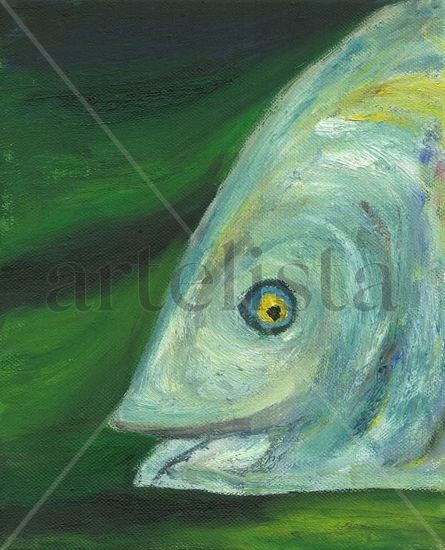 El pez sonrie Oil Canvas Marine Painting