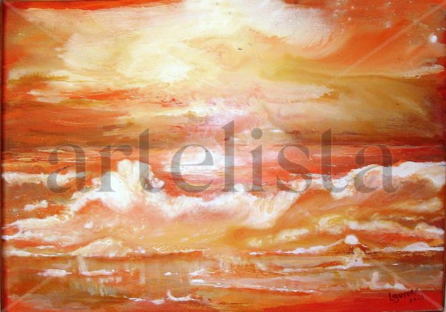 Mar Rojo Oil Panel Marine Painting