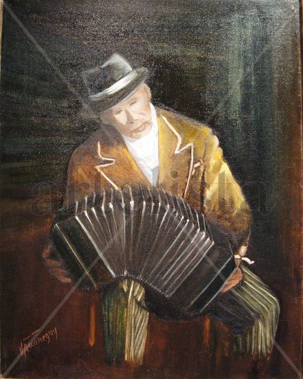 EL BANDONEONISTA III Oil Others Figure Painting