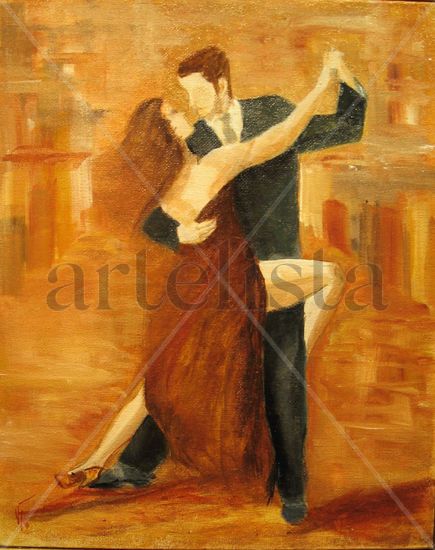 Tango 4 Óleo Lienzo Figura