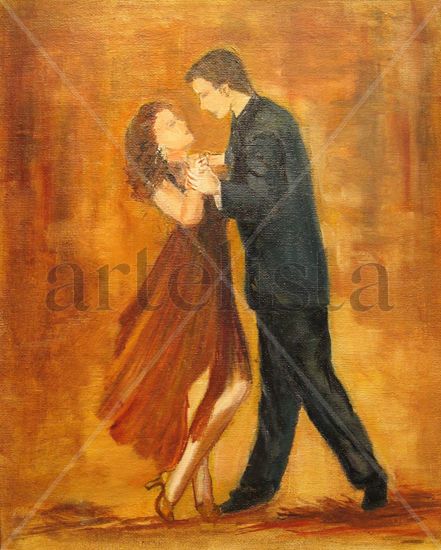 Tango 6 Oil Canvas Figure Painting