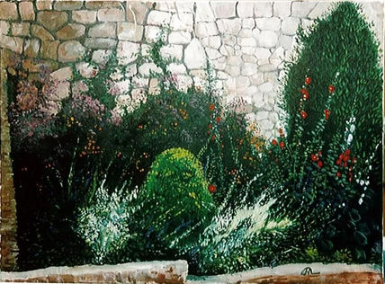 Flores contra la pared