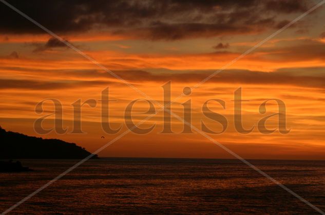 Calido atardecer en la playa Naturaleza Color (Química)