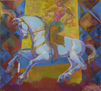 Susana Rojas. 2004 Caballista. Óleo 92 x 83 cm