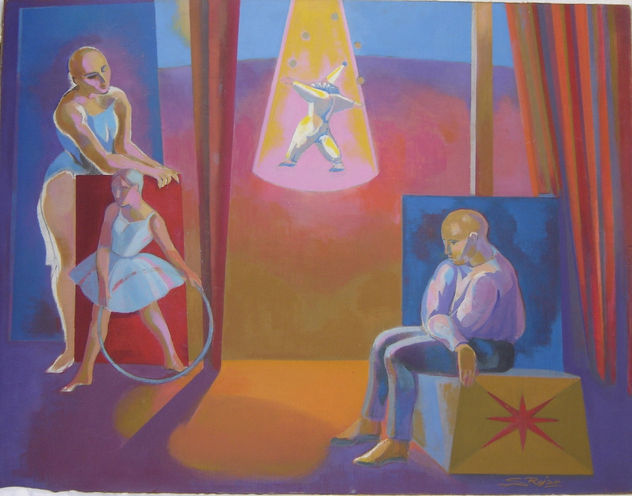 Susana Rojas. 2004 Malabarista. oleo 88 x 68 cm.