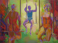 Susana Rojas. 2005 Trapecistas. Óleo. 135 x 100 cm