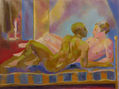 Susana Rojas. 2005 La mirona. Óleo. 60 x 80 cm