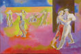 Susana Rojas. 2006 Milonga en la Casilla Roja. Óleo. 120 x 80 cm