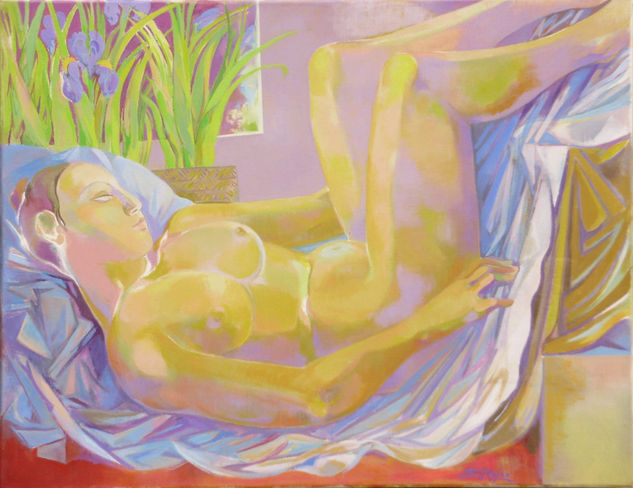 Susana Rojas. 1999 -2000 Descanso 2. Óleo. 90 x 70 cm 