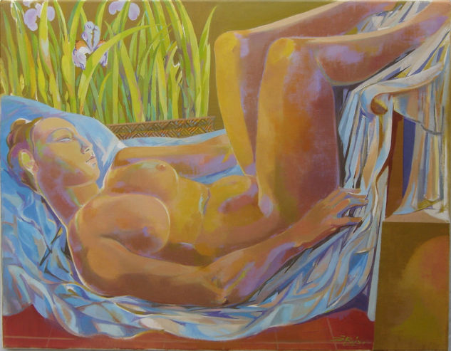 Susana Rojas. 1999 -04. Descanso 3. Óleo. 70 x 90 cm 