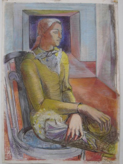 Susana Rojas. 1991 La Chilena, primavera. pastel 53x77cm 