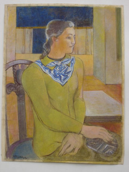 Susana Rojas. 1991 La Chilena, verde. 58x44cm 